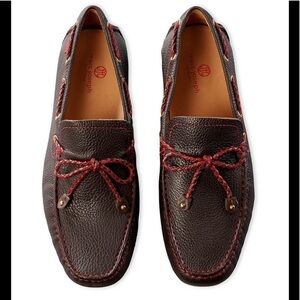 - NWOB Marc Joseph Brown Red Cypress Hill Braided Leather Driving Moc